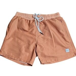 Allfenix Australia Swim Trunks, Orange, Men's Size Small
